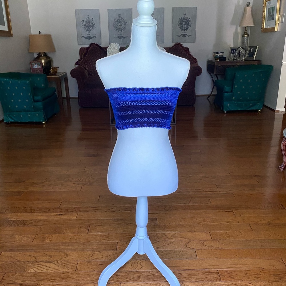 velvet crop top/bandeau